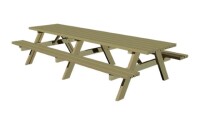 PLUS Gartenmöbel Sitzgruppe 300 cm klappbar druckimprägniert Holz