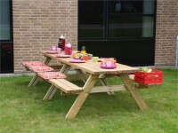 PLUS Gartenmöbel Sitzgruppe 300 cm klappbar druckimprägniert Holz