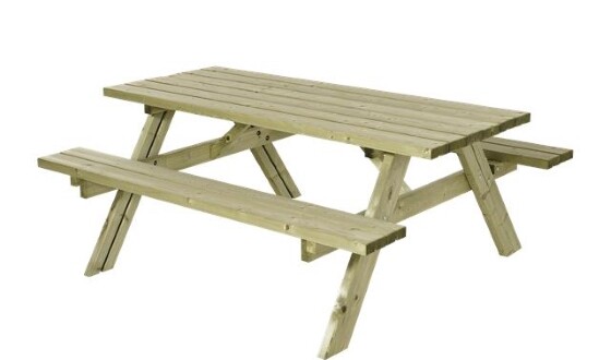 PLUS Gartenmöbel Sitzgruppe 177 cm druckimprägniert Holz klappbar