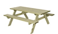 PLUS Gartenmöbel Sitzgruppe 177 cm druckimprägniert Holz klappbar
