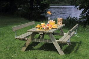 PLUS Gartenmöbel Sitzgruppe 177 cm klappbar mit 2...