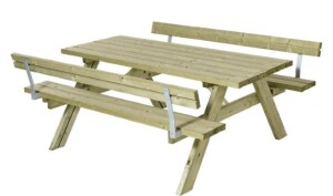 PLUS Gartenmöbel Sitzgruppe 177 cm klappbar mit 2...