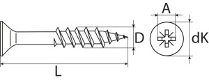 SWG Spanplattenschraube, verzinkt Stahl, 6 x 150 mm, Senkkopf Z3, Teilgewinde, 100 Stück