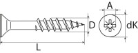 SWG Spanplattenschraube, verzinkt Stahl, 6 x 150 mm, Senkkopf Z3, Teilgewinde, 100 Stück