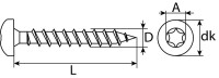 SWG Spanplattenschraube 5 x 60 TX Pan Head Vollgewinde verzinkt 100 Stück
