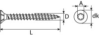 SWG Spanplattenschraube TX20 Senkkopf verzinkt 4 x 30 mm 1000 Stück