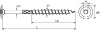 SWG Holzbauschraube Edelstahl A2 Teilgewinde TX Tellerkopf 8x120 50 Stück