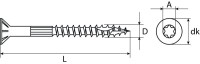 Zaunbauschraube TX Senkkopf Edelstahl A2 4,5x60 100 Stück | SWG