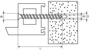 Rahmenschraube TX Flachkopf Metall-/Kunststoffrahmen verzinkt 7.5x152 50 Stück | SWG