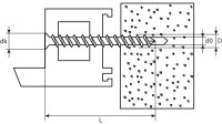 Rahmenschraube TX Flachkopf Metall-/Kunststoffrahmen verzinkt 7.5x152 50 Stück | SWG