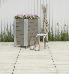 Pflanzkasten Blumenkasten mit Rädern 87x50x95 cm -...