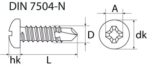 SWG Bohrschraube 4,2 x 13 mm verzinkt Linsenkopf PH-Antrieb 100 Stück