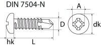 SWG Bohrschraube 4,8 x 32 mm verzinkt Linsenkopf PH-Antrieb 100 Stück