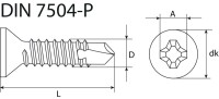 SWG Bohrschraube 3,5 x 19 mm verzinkt Senkkopf PH-Antrieb 100 Stück