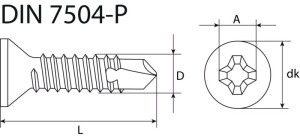 SWG Bohrschraube 4,8 x 38 mm verzinkt Senkkopf PH-Antrieb 100 Stück