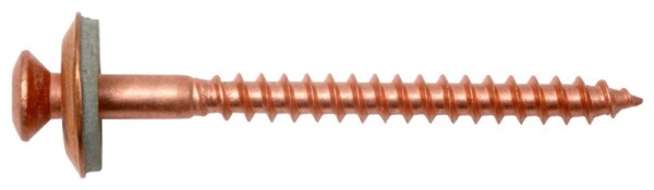 SWG Spenglerschraube 4.5 x 55 mm Edelstahl A2 verkupfert TX Linsensenkkopf EPDM-Dichtscheibe 150 Stück