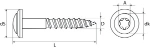 SWG Spenglerschraube 4.5 x 55 mm Edelstahl A2 verkupfert TX Linsensenkkopf EPDM-Dichtscheibe 150 Stück