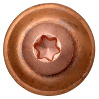 SWG Spenglerschraube 4.5 x 120 mm verkupfert mit TX Linsensenkkopf und EPDM-Dichtscheibe, 75 Stück