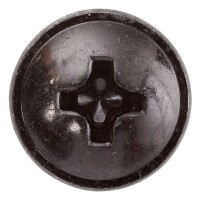 SWG Blechschraube 3,9 x 22 PH Flachrundkopf, schwarz verzinkt, 100 Stück