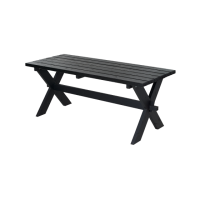 Plus Gartentisch 177cm druckimprägniert Farbgrundiert Schwarz aus Kiefer/Fichte, FSC MIX70%