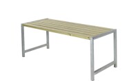 Plus Gartentisch 186cm druckimprägniert mit verzinktem Stahlgestell, FSC MIX70%