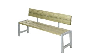 PLUS Gartenbank mit Rückenlehne 176cm – robust...