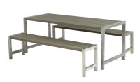 Gartensitzgruppe aus Holz 186cm graubraun druckimprägniert Gartenmöbel Set