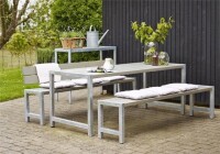 Gartensitzgruppe aus Holz 186cm graubraun druckimprägniert Gartenmöbel Set
