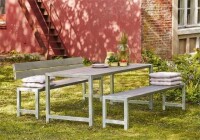 Gartensitzgruppe aus Holz 186cm graubraun druckimprägniert Gartenmöbel Set
