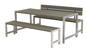 Gartensitzgruppe aus Holz 186cm mit Rückenlehne...