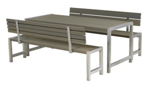Gartensitzgruppe aus Holz186cm mit2Rückenlehnen...