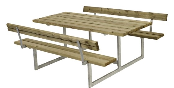 Gartenmöbel-Set Basic mit Rückenlehne 177cm Druckimprägniert aus Kiefernholz, FSC MIX70%