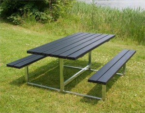 Gartenmöbel-Set Basic 177×160cm Schwarz mit...
