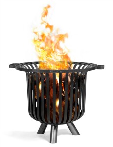 CookKing Stahl Feuerkorb Verona 60 | Schwarz | 60x60x52 cm