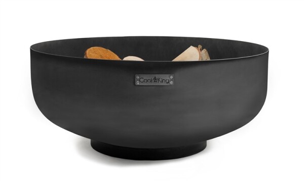 CookKing Stahl Feuerschale Palermo XXL | Schwarz | Ø 80x35 cm