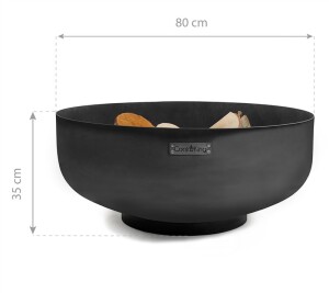 CookKing Stahl Feuerschale Palermo XXL | Schwarz |...
