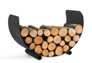 CookKing Stahl Kaminholzregal Turyn 70 | Schwarz | 70x45 cm