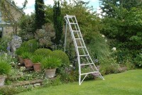Niwaki Gartenleiter Aluminium 3-Holm | Silber | 231x147,5x303 cm | Leicht & Stabil
