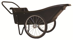 Polar Schubkarre Premium 283L Schwarz 165x74x74cm