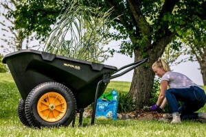 Polar Schubkarre Club Cart 198L Schwarz 127x71x74cm