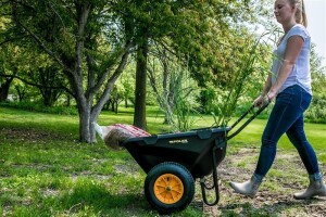 Polar Schubkarre Club Cart 198L Schwarz 127x71x74cm