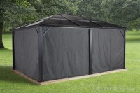 Sojag Vorhang-Set für Meridien 1216 Dunkelgrau
