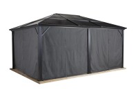 Sojag Vorhang-Set für Meridien 1216 Dunkelgrau