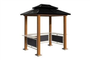 Sojag Pavillon BBQ Maui Holzoptik 158x249x278cm
