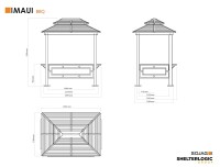 Sojag Pavillon BBQ Maui Holzoptik 158x249x278cm