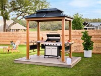Sojag Pavillon BBQ Maui Holzoptik 158x249x278cm