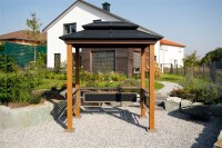 Sojag Pavillon BBQ Maui Holzoptik 158x249x278cm