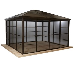 Sojag Pavillon Castel 1214 | Inkl. Sonnenschutz Bronze...