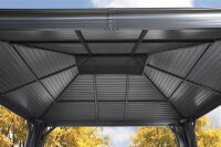 Sojag Pavillon Mykonos 1012 Basaltgrau 299x364x291cm - Premium Aluminium Pavillon mit HardTop