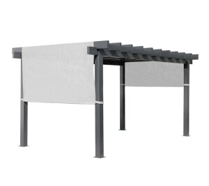 Sojag Pavillon Pergola Yamba 1016 Anthrazit 295x495x252,6cm - Aluminium Pergola mit Sonnensegel